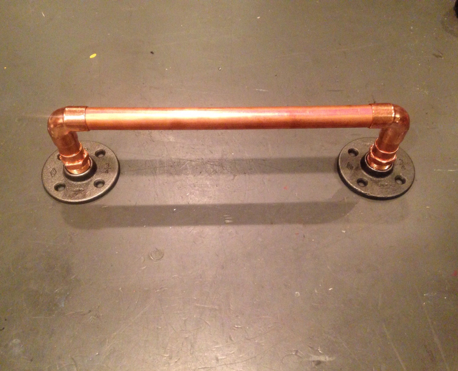 Industrial 3/4 Copper pipe towel holder