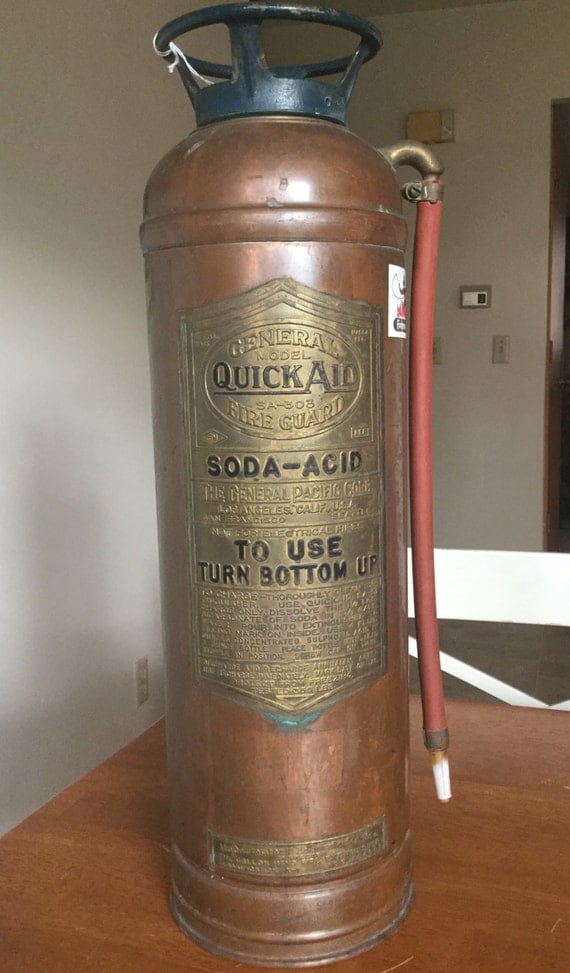 antique stop fire commander extinguisher