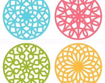 Mandala SVG Circle Monogram Frames Instant Download Cut File