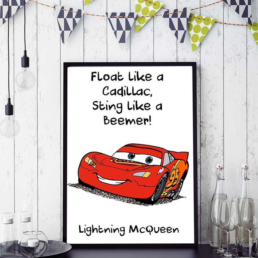 Disney Cars Printable Cars Lightning McQueen Wall Art Cars