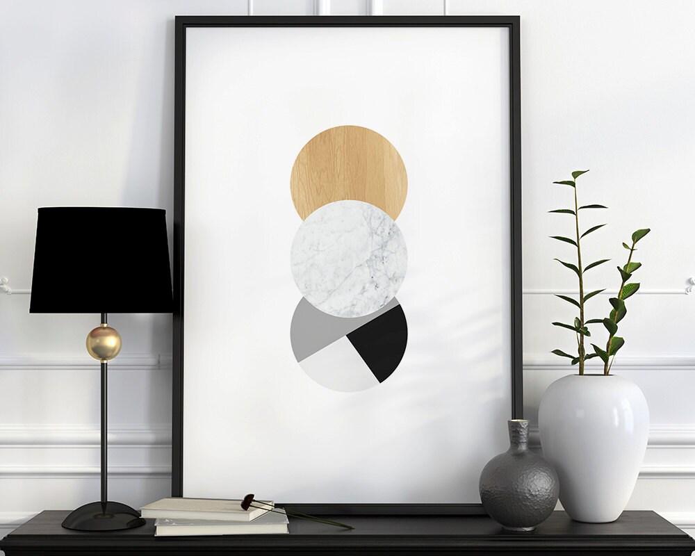 Scandinavian design mid century modern wall art print fine