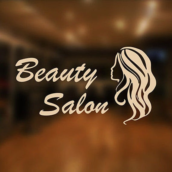 Beauty Salon Shop Vinyl Sign Women Hairdressers Hair Window