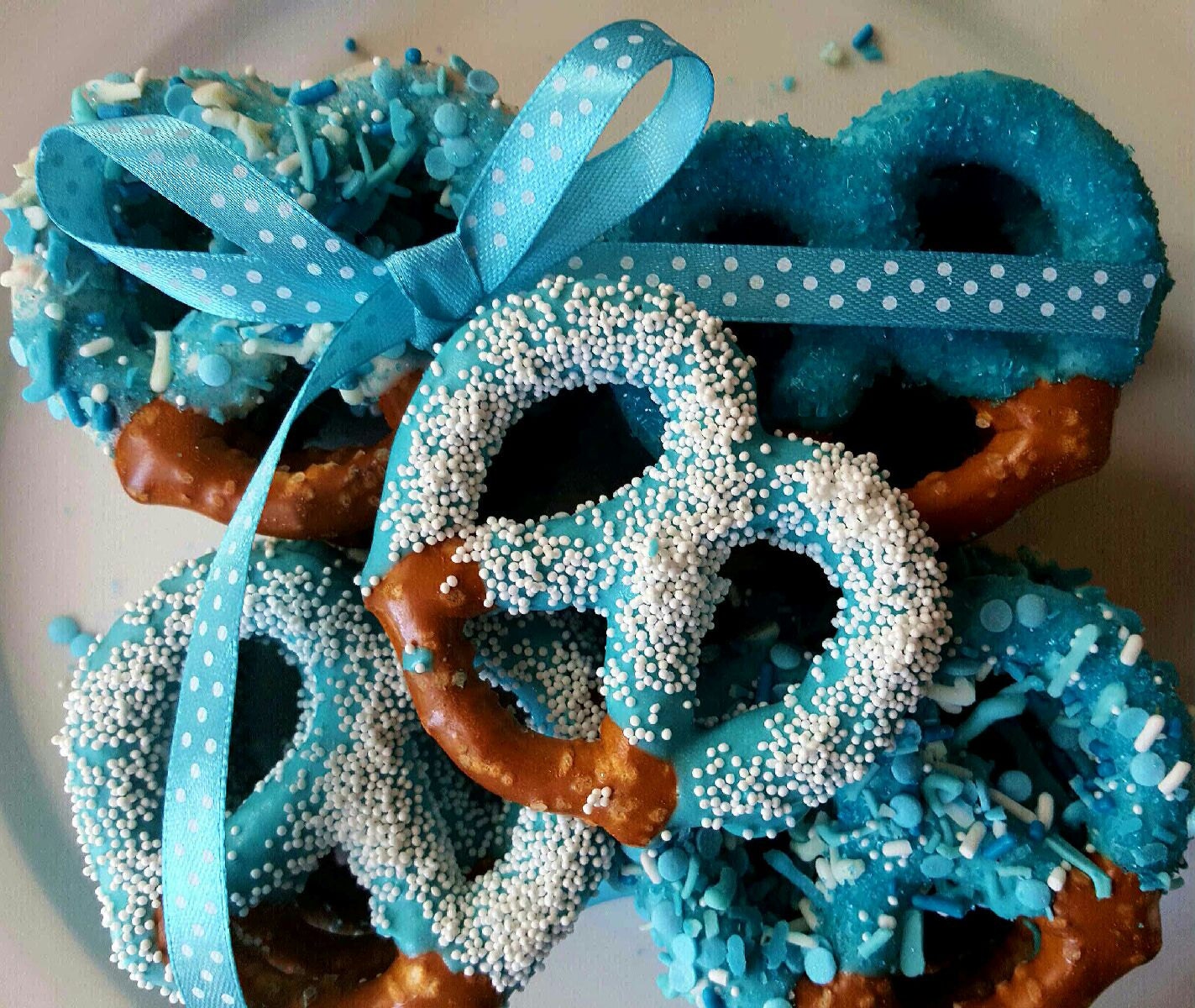 Gourmet Chocolate Covered Pretzels Its a Boy Baby Shower