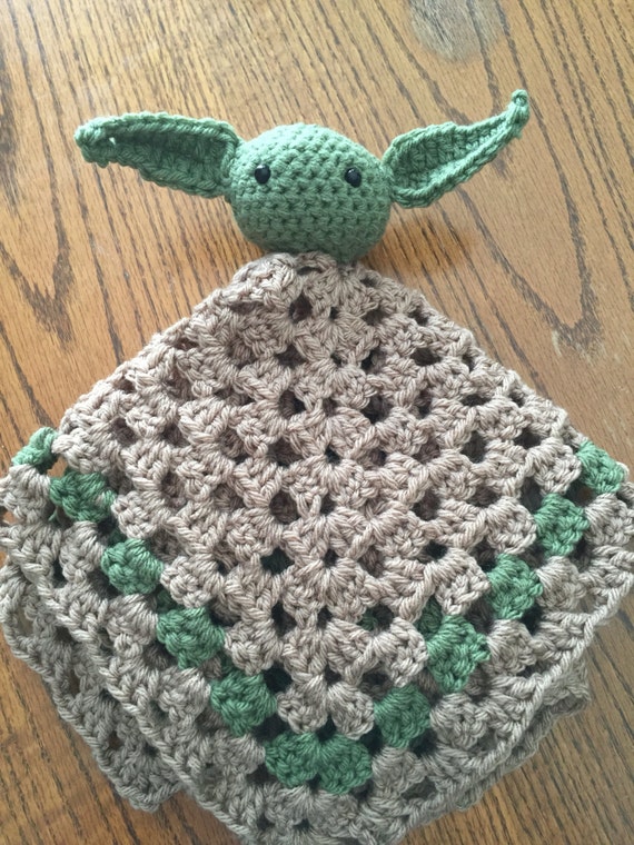 Yoda Lovely Star Wars Lovey Crochet Baby Lovey Yoda by Yarn4Us