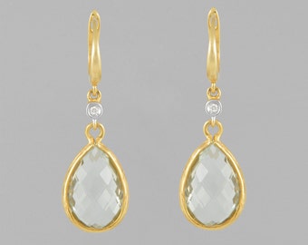 Gold 14 K gems MOBIS 10 CT and white diamonds 0.20 CT