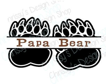 Papa Bear SVG / Papa gifts svg / father's day gifts / svg file / Papa eps / Papa cut file / Papa svg for silhouette / Papa gifts