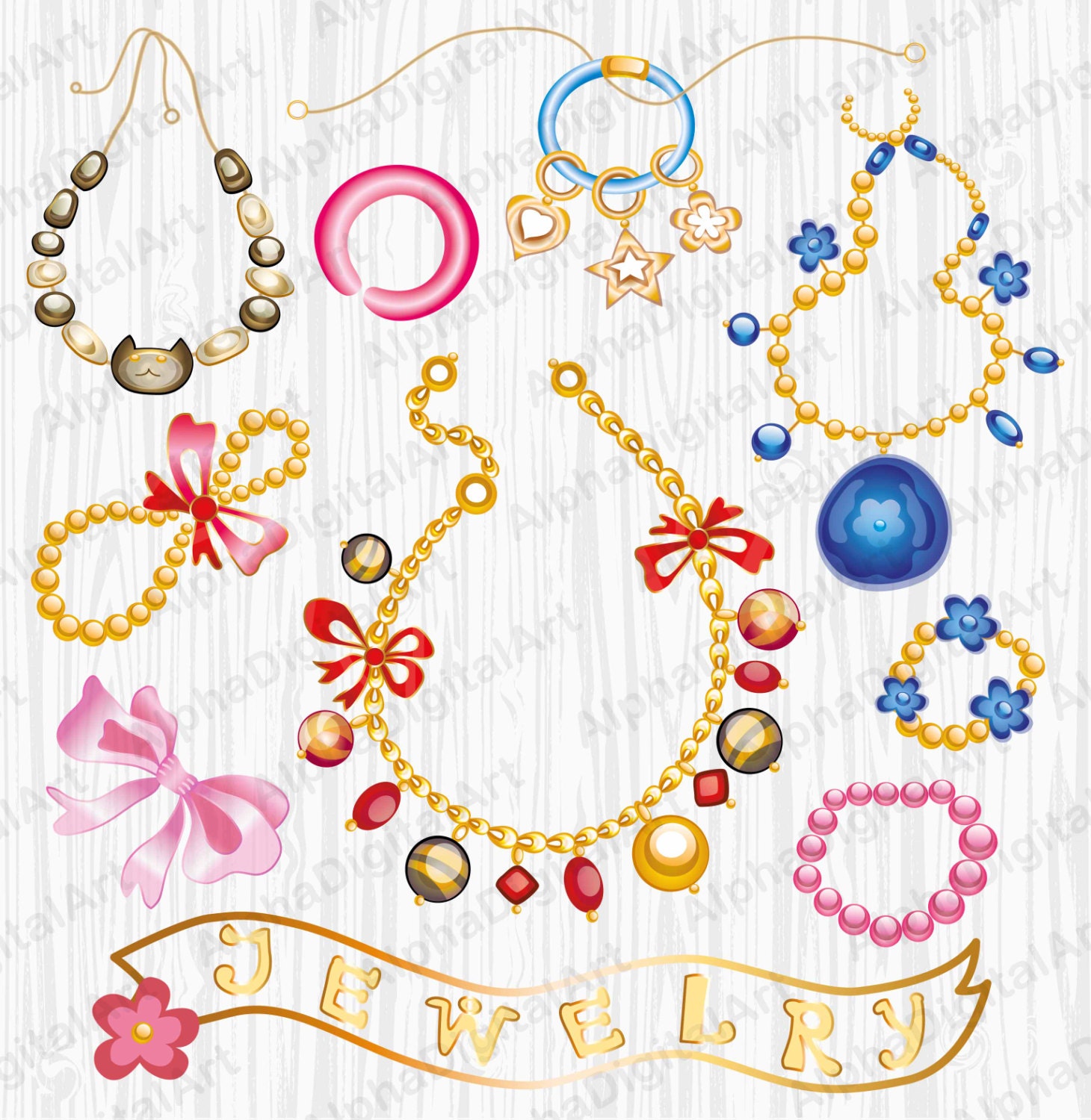 11 Jewelry ClipartGem Rings Clipart Digital Gems Bracelet