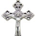 Trinity Vatican Crucifix Necklace - 2 Inch Catholic Cross, Silver Tone Metal, 24 Inch Chain Gift Set