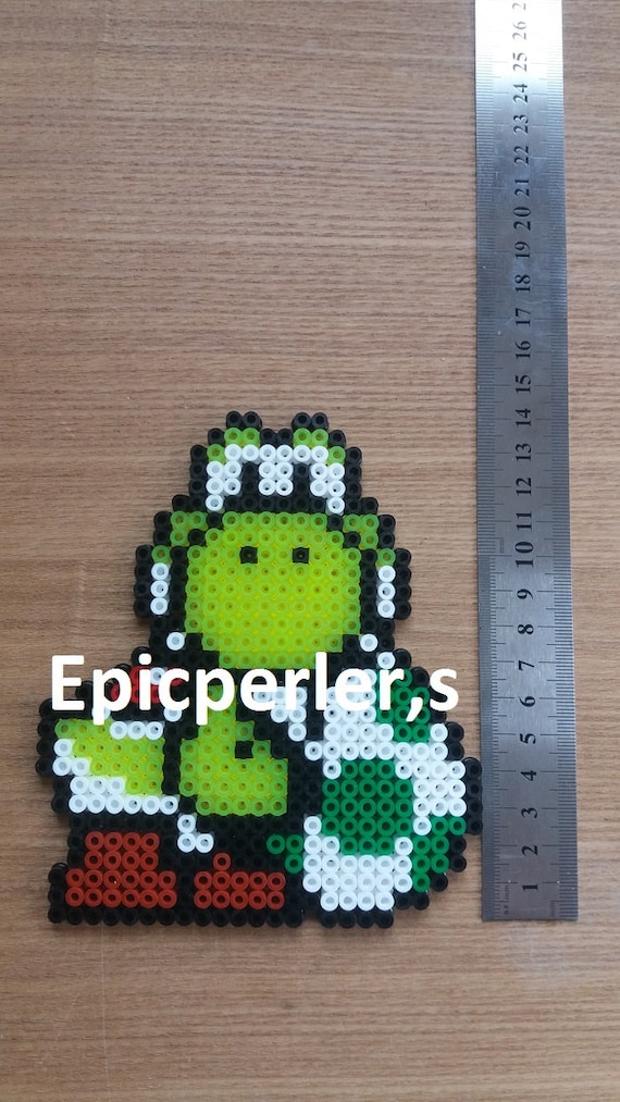 Yoshi perler bead hama bead fuse bead by Epicgamersperler on Etsy