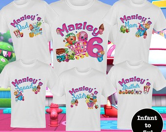 Shopkins Birthday Shirts, Family Birthday Tees