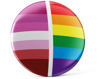 Lesbian Pride pin button, Lesbian pin button, Lesbian pin, colorful pin badge, cool bag decoration, Lesbian decoration, gay flag