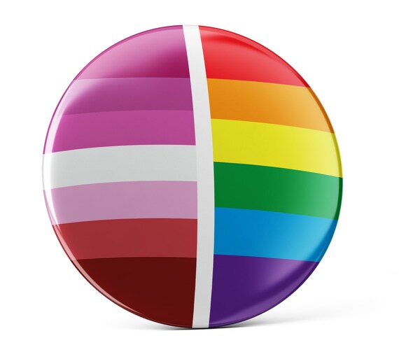 Items Similar To Lesbian Pride Pin Button Lesbian Pin Button Lesbian Pin Colorful Pin Badge 6363