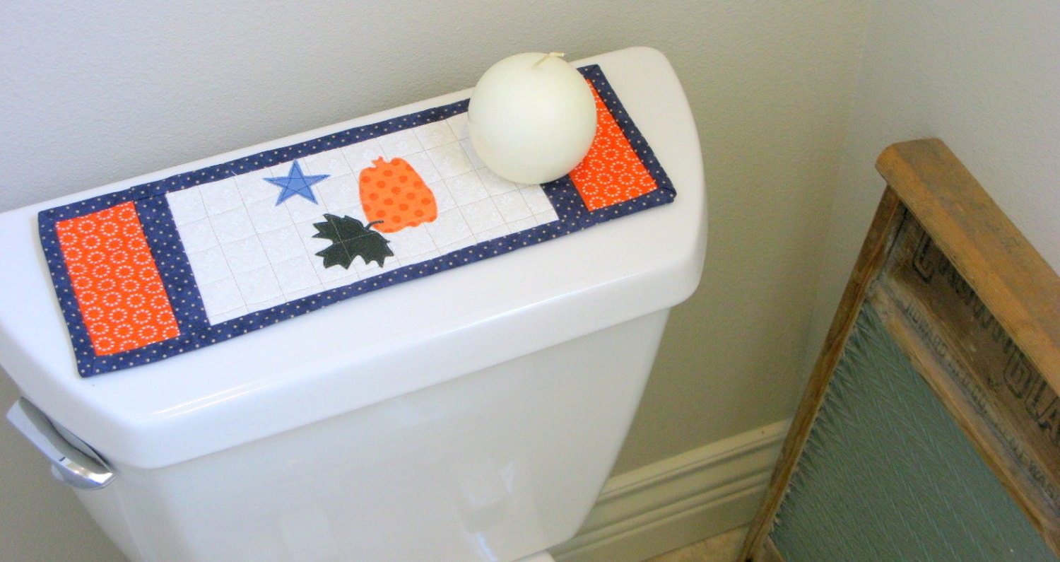 TOILET TANK TOPPER/Table Runner/Quilted/Mug