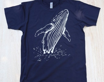 Youth whale shirt / whale tee / vintage whale tshirt / boy or