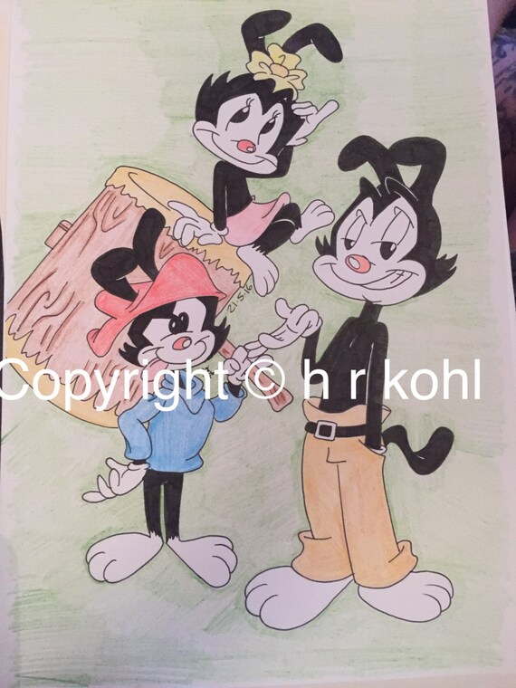 90s cartoon drawing by JokerArtTreasures on Etsy