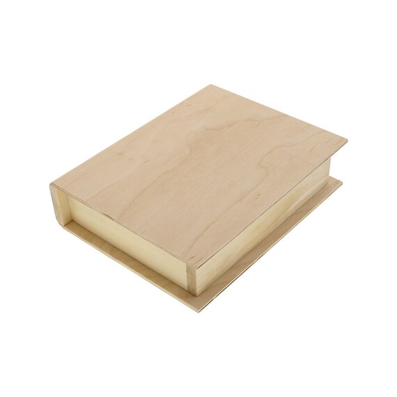 Wooden box Book unfinished wooden box wooden by WoodCarvingTools