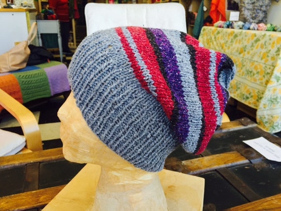 Beanie Hat made of recycled fibers by HappyRecycledBeanies on Etsy