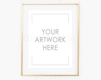 Styled Frame Mockup, Mock-up, Gold Frame Mockup, Fashion print, Modern art, Styled Photography Mockup, Digital Frame, Instant download