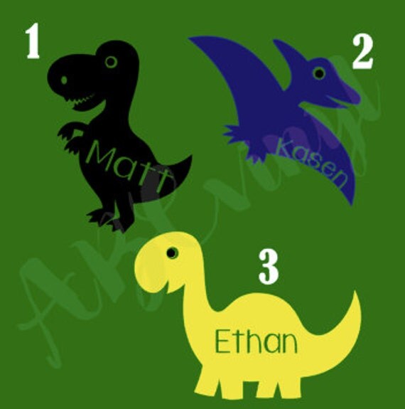 Personalized Dinosaur Decal Vinyl Yeti/Rtic Cup Decal/