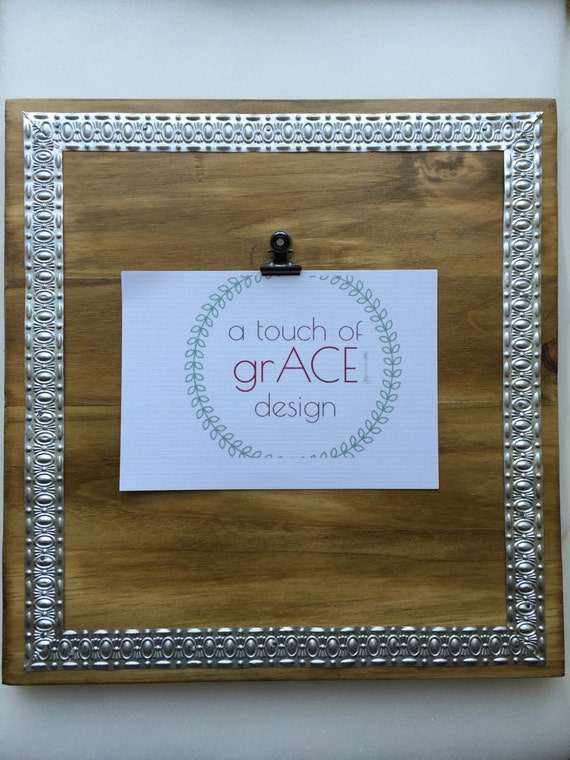 Items similar to Rustic Wood & Metal Picture Frame on Etsy