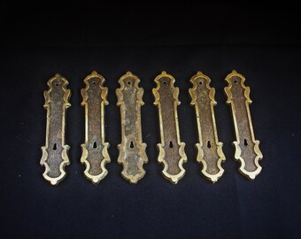 Vintage National Lock Back Plate Antique Brass Back Plates Shabby Decor Atomic Ambiance Antique Hardware Brass Back Plate Quality Accesories