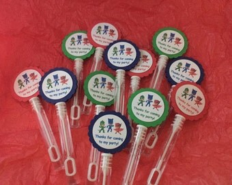 12 PJ Masks Bubbles BUBBLE WANDS Birthday party favors