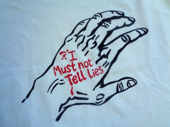 Hand Screen-printed I Must Not Tell Lies Harry