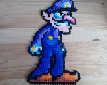 Waluigi Perler Beads