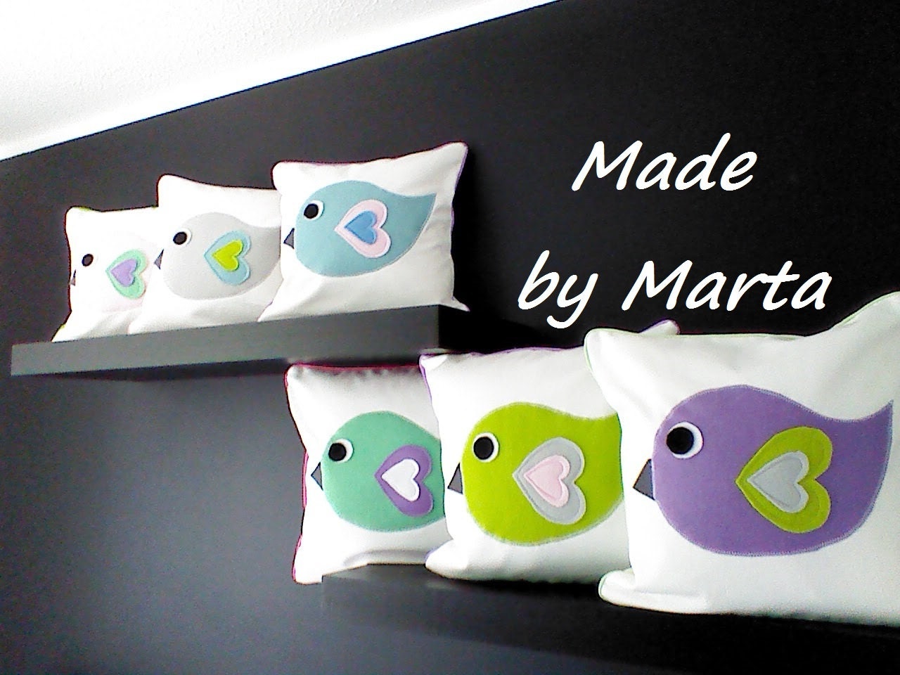 Little bird pillow/ Childrens pillow /Kid's room by MadebyMartaK