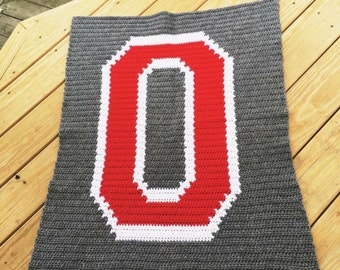 Ohio state blanket | Etsy