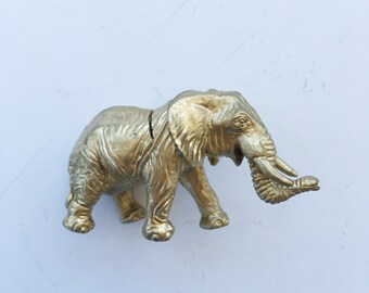 Gold Elephant Place Card Holder