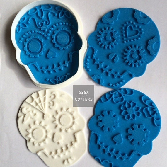 Sweet Spirits Cookie Skull Cutters Set - Halloween - Day of the Dead Muertos - Sugar Skull - *Dishwasher safe option*