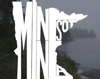 Minnesota Decal, Minnesota Sticker, Laptop Decal, Laptop Sticker, Macbook Decal
