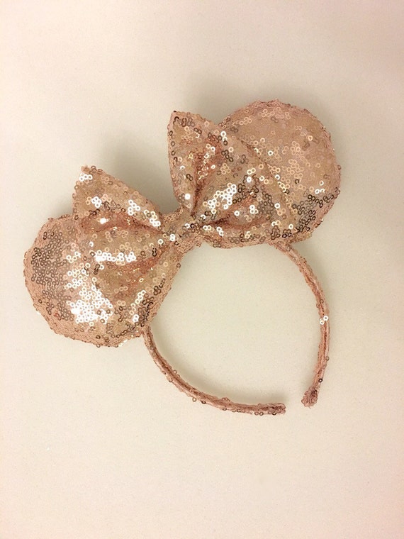 Rose Gold Sequin Minnie Mouse Ears