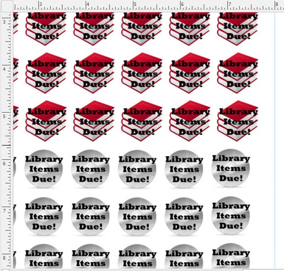 Library Due Date Planner Stickers PRINTABLE