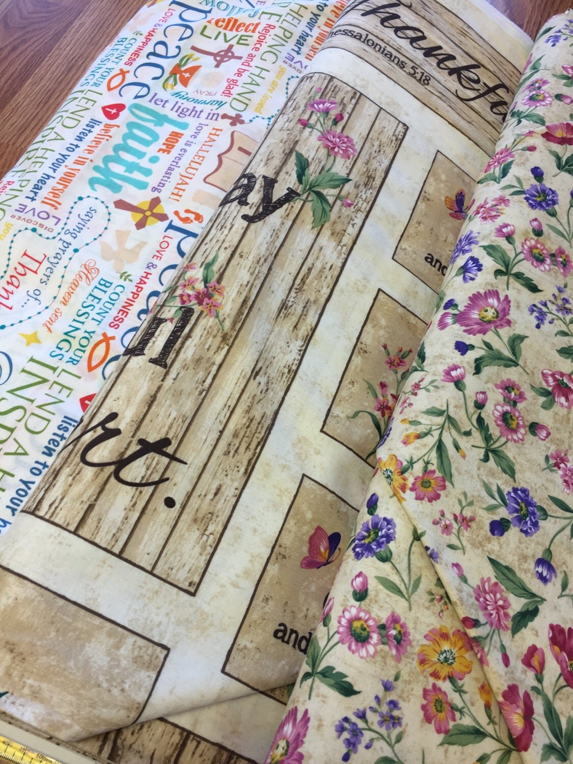 Religious Fabric by kingstonfabric on Etsy