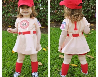 Rockford Peaches Custom Costume for Girls from A League of Their Own