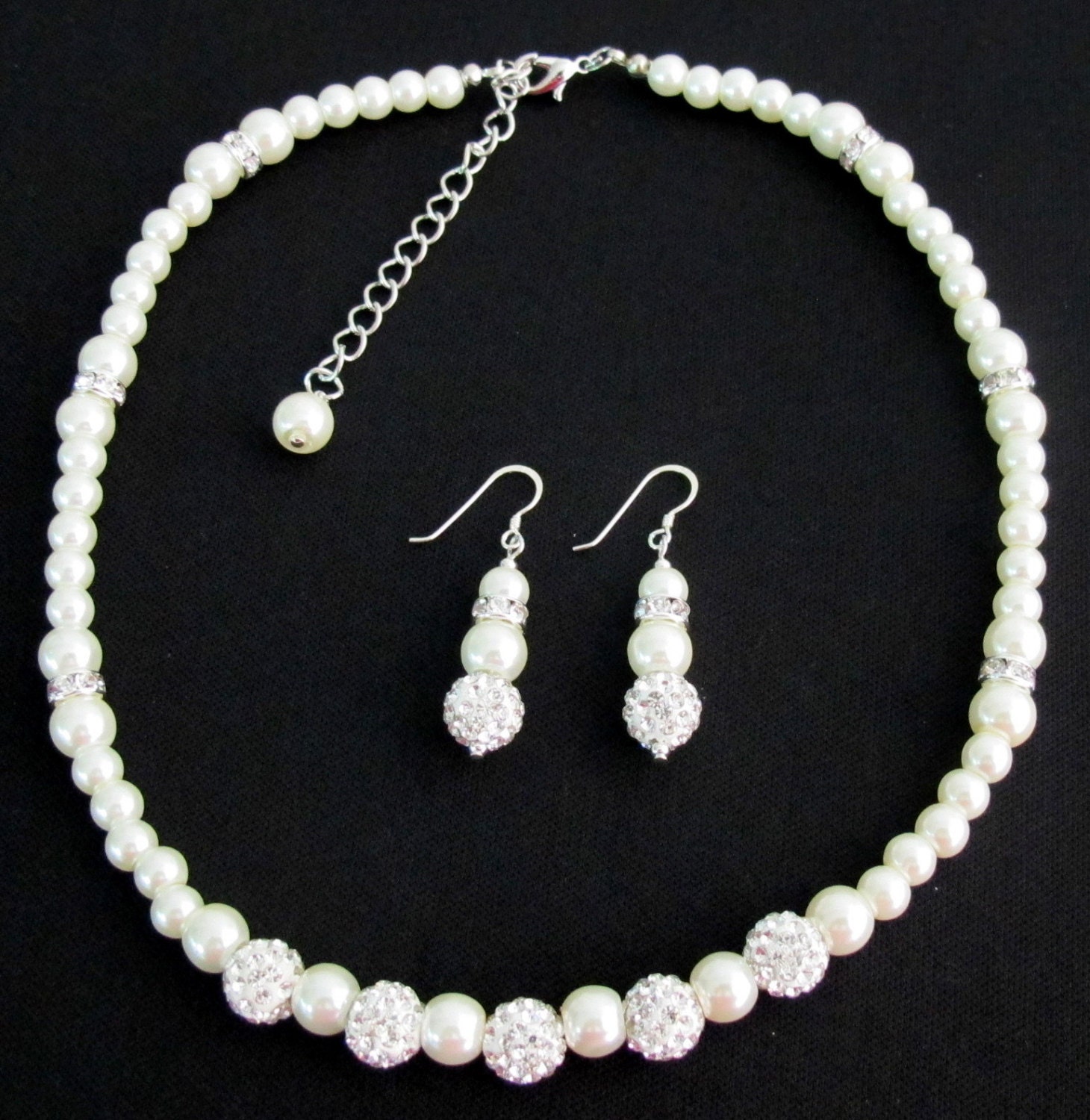 Flower Girl Jewelry Set Bridal Pearls Junior Bridesmaid