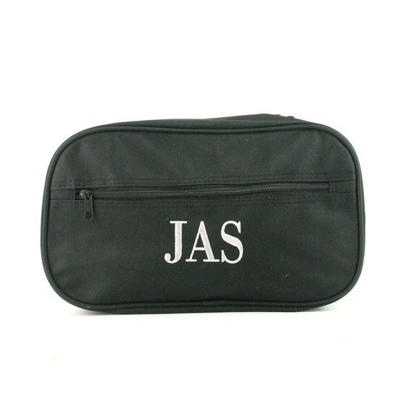 Men's Toiletry Bag Monogrammed Black Toiletry Case
