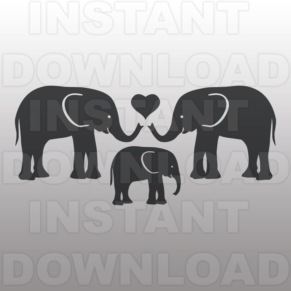 Download Elephant Family SVGBaby Nursery SVG File-Cutting