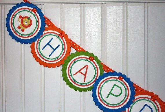 Zoo Birthday Banner / Zoo Animal Birthday Banner / Animal Birthday Banner / Zoo Birthday Party / Zoo Party / Zoo Animal Birthday /Zoo Shower Il_570xn