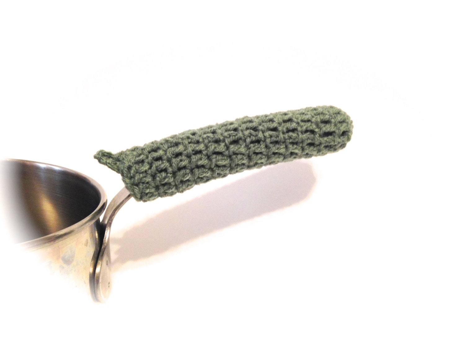 Light Sage Crocheted Pot Handle Cover