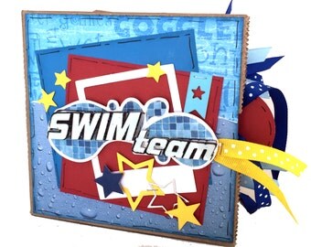 Swim Team Scrapbook - Swimming - Mini Sports Paper Bag Album