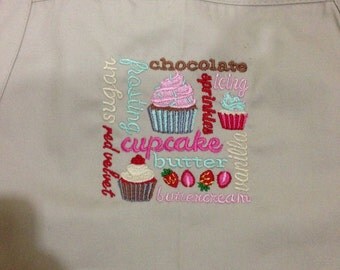 Embroidered Apron-Coffee Square (Apron 3)