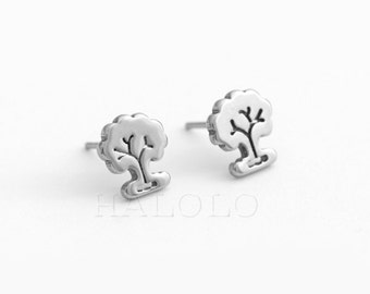 Tree Stainless Steel Earring Post Finding (E40855)