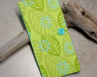 Credit Card Organizer Wallet,Loyalty Card Wallet, Business Card Case, Gift Idea,Chartreuse Green Fabric Wallet, Business Card Wallet