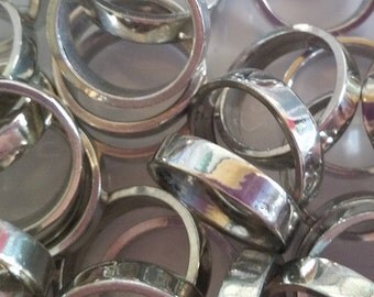 Pewter Stamping Blanks - Rings - Qty 3, hand casted rings, stamping rings, ring blanks, 1/8" width, 3/16" width, and 1/4" width
