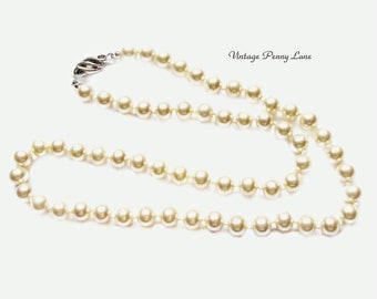 Vintage EVCO Glass Pearl Bead Necklace