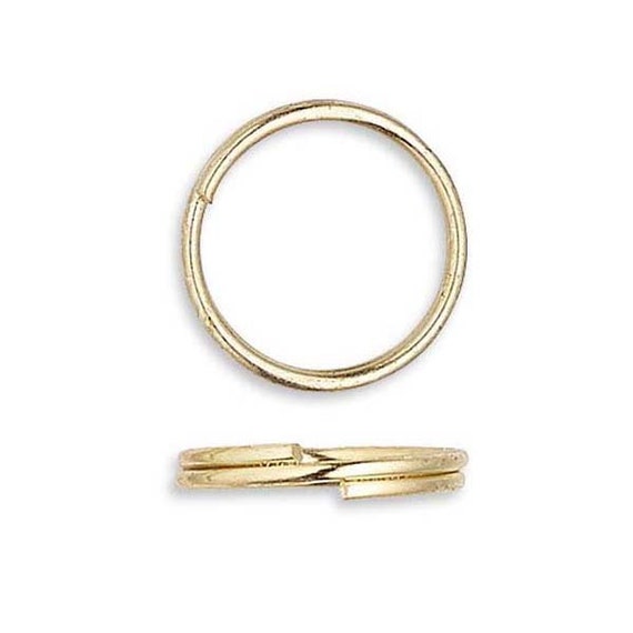 100 Gold Plated Steel 5mm Round Double Loop Split Ring Jewelry