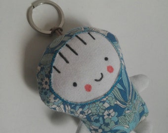 Anilina doll Keyring * mini doll * porte bonheur * liberty print